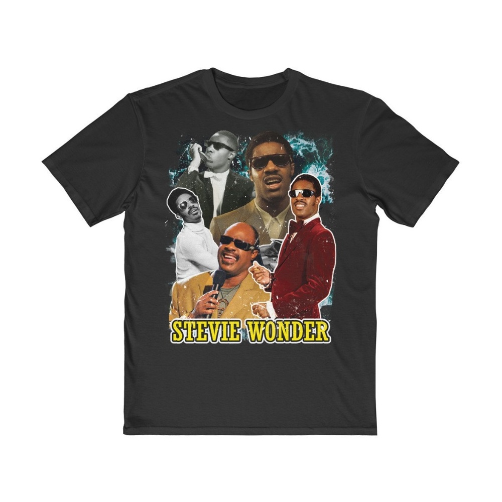 Vintage Style Black Stevie Wonder Motown Tee